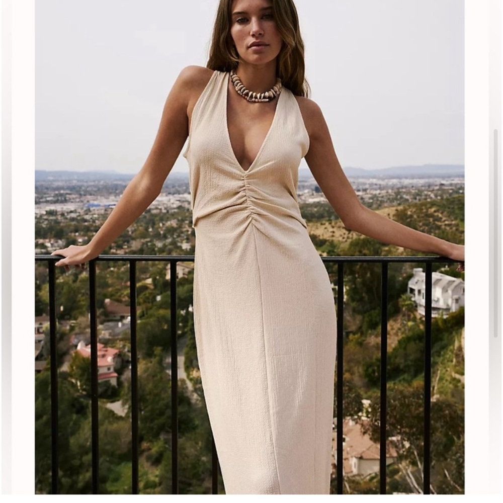 COPY - Free People Lydia Ruched Midi Dress